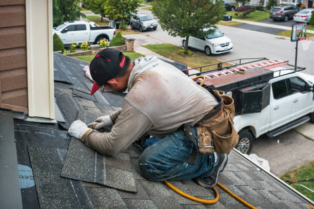 Professional Flat Roof Repair technician working in Adah, PA